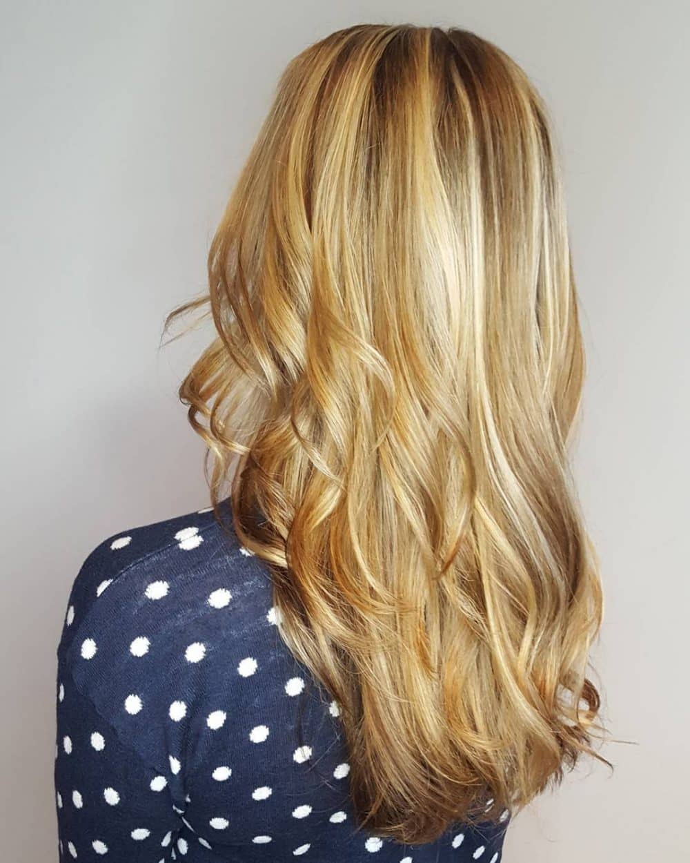 Dimensional Honey Blonde hair color