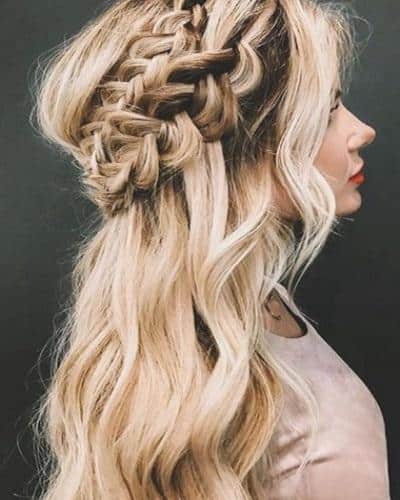 Double Braided Crown Easy Hairstyles for Long Hair