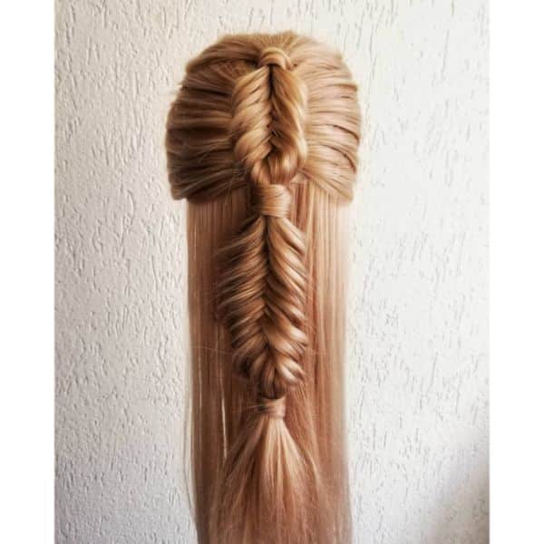 Dutch Fishbone Braided Hairstyles for Long Blonde Hair