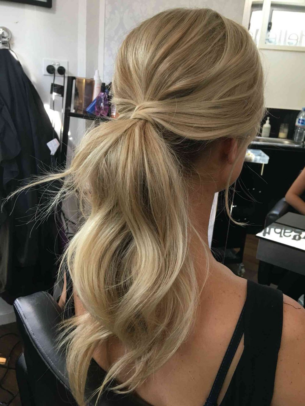 Easy hairstyles for long hair - amped up ponytail