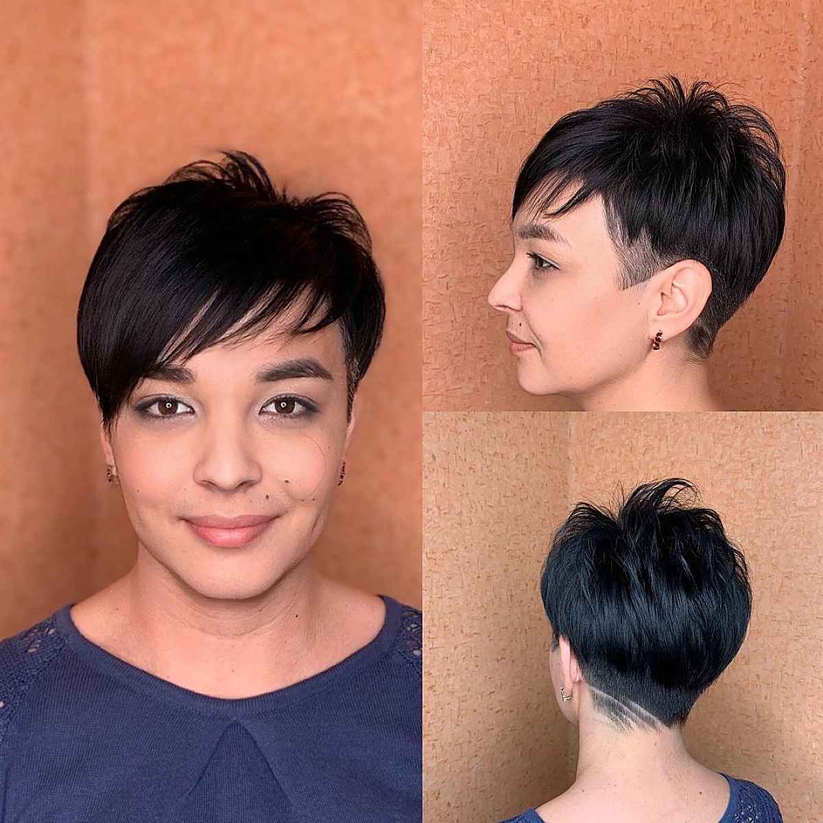Edgy Short Cut with Side-Swept Bangs