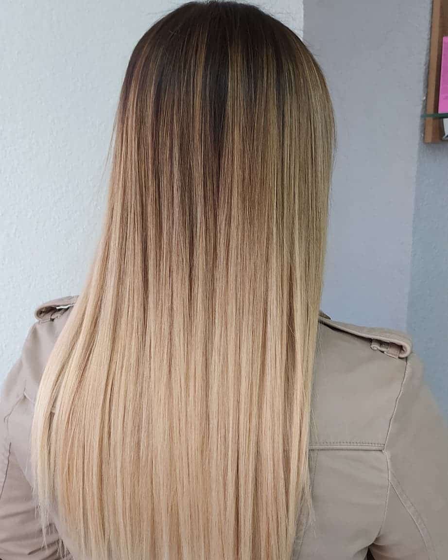 Effortless Dark to Light Beige Blonde Ombre