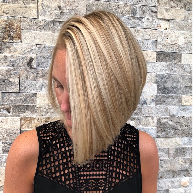 Fantastic Beige Blonde Balayage on Short Hair