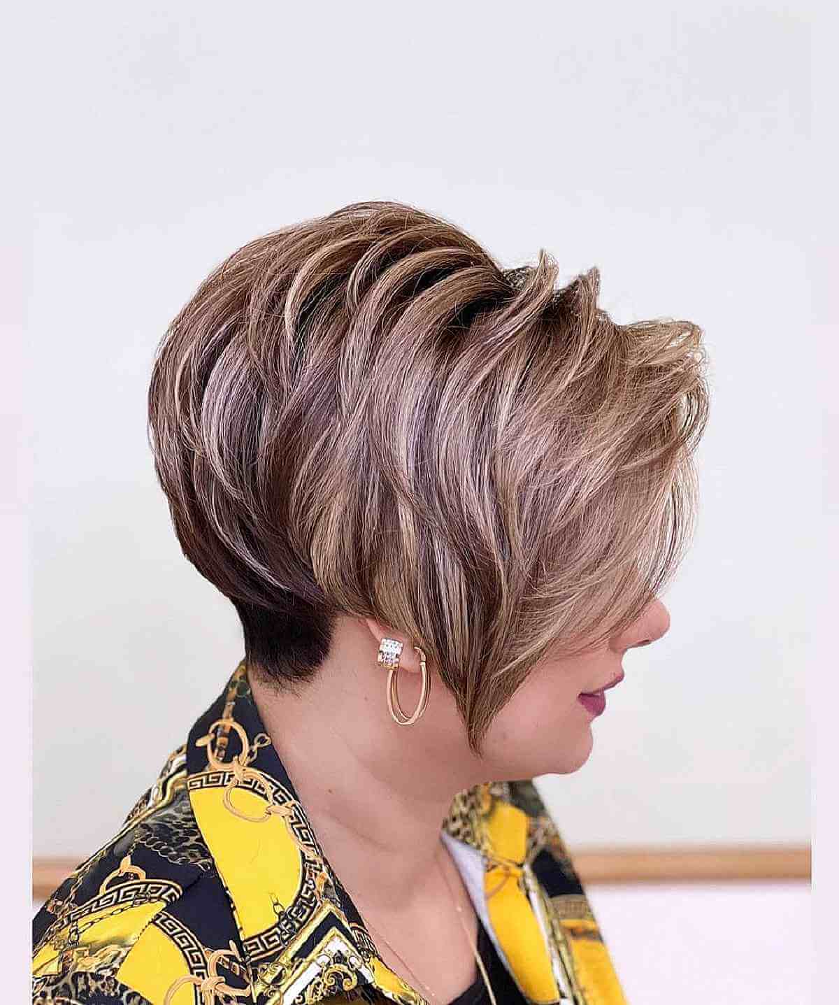 Feathered Pixie Cut with Tapered Back