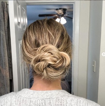 Flower Bun Easy Updos For Medium Hair