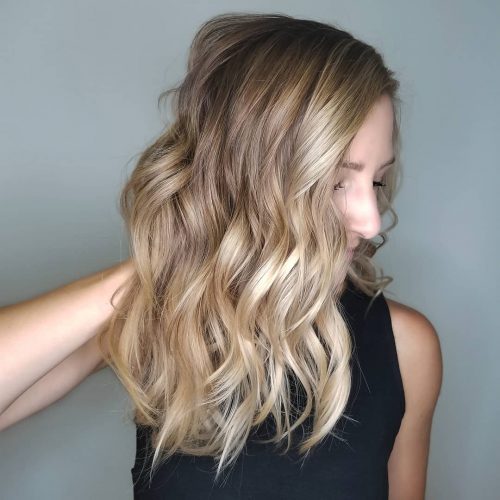 Fun Dirty Blonde Ombre with Beach Waves