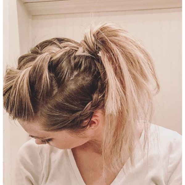 Funky Triple braided Ponytail