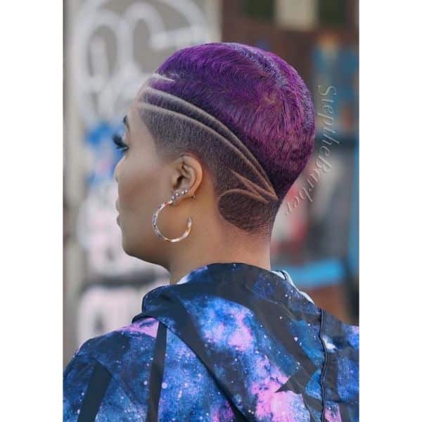 Galactic Purple Short Hairstyle cute hairstyles for short hair