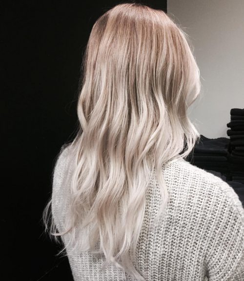 Gorgeous Blonde to White Ombre Hair