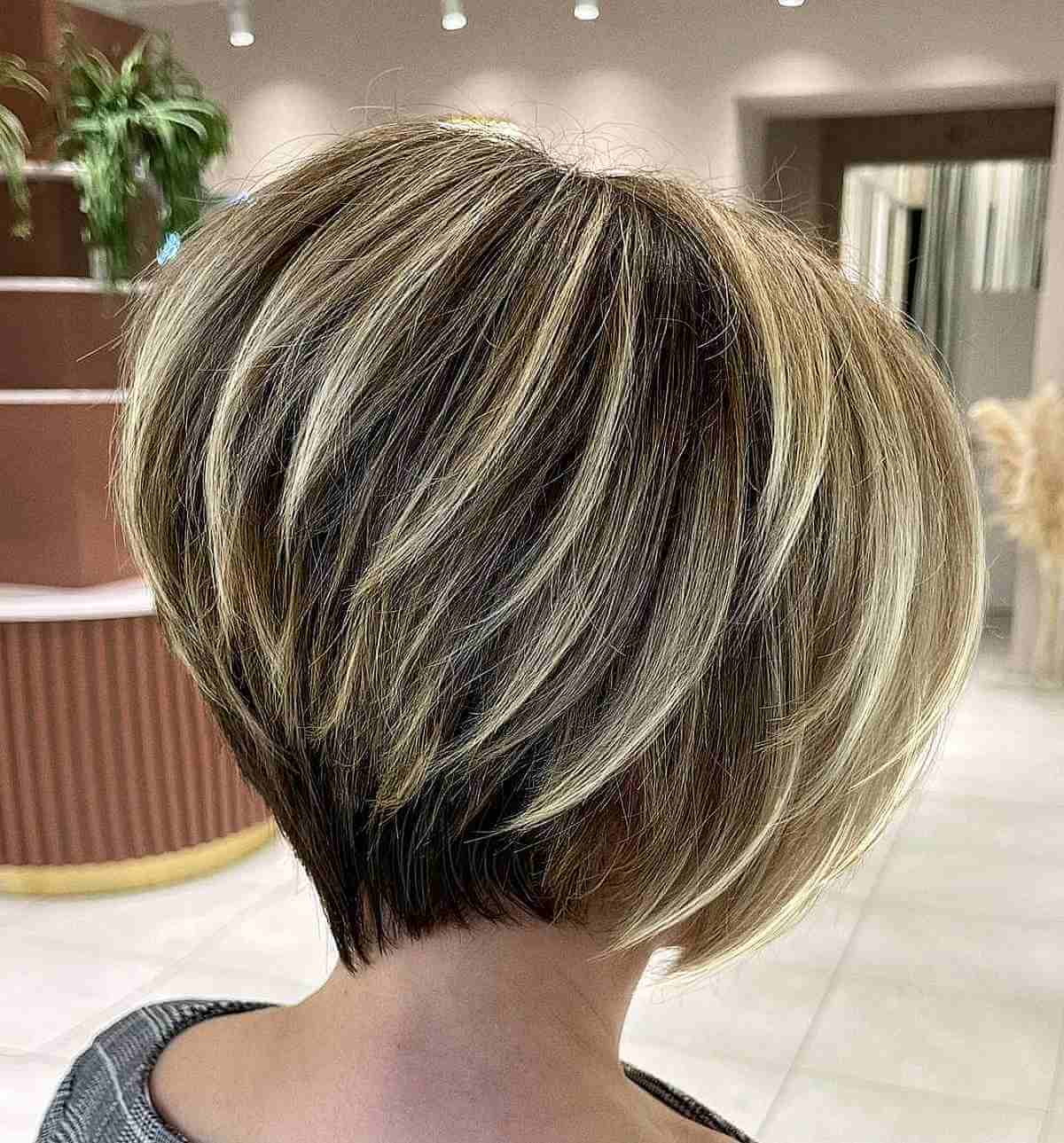 Gorgeous Long Pixie Bob with Blonde Balayage