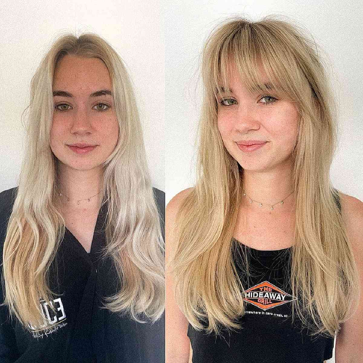 Gorgeous Long Straight Hair with Light Bangs