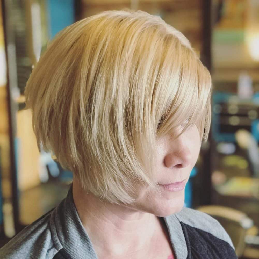 Graduated Texturized A-Line Bob hairstyle