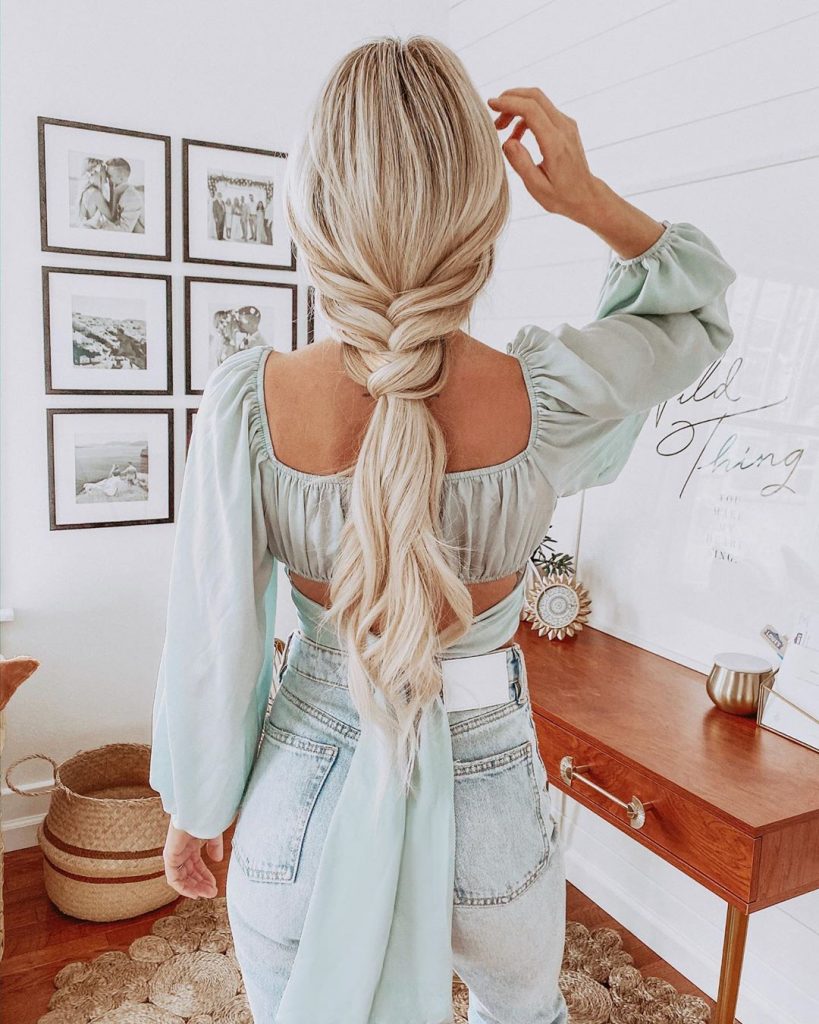 Half Braided Fishtail for Long Hair