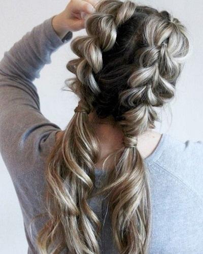 Half Braided Pigtails