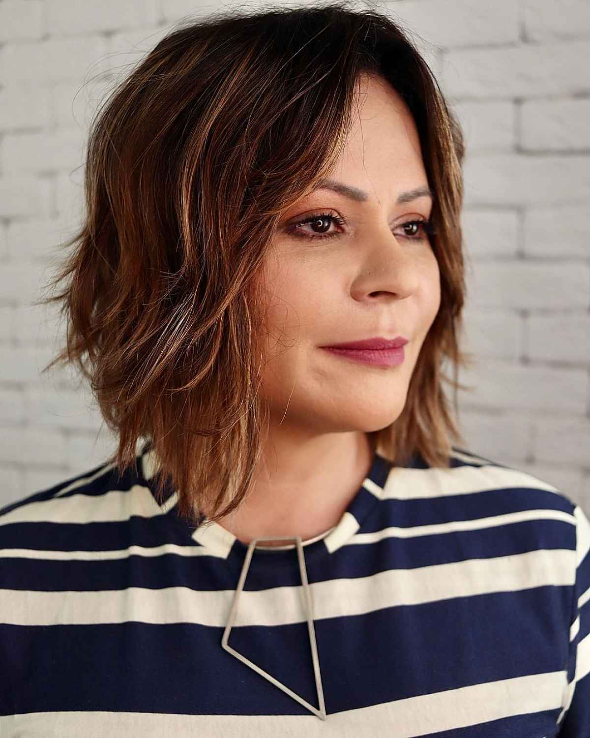 Heavily Layered Bob Cut