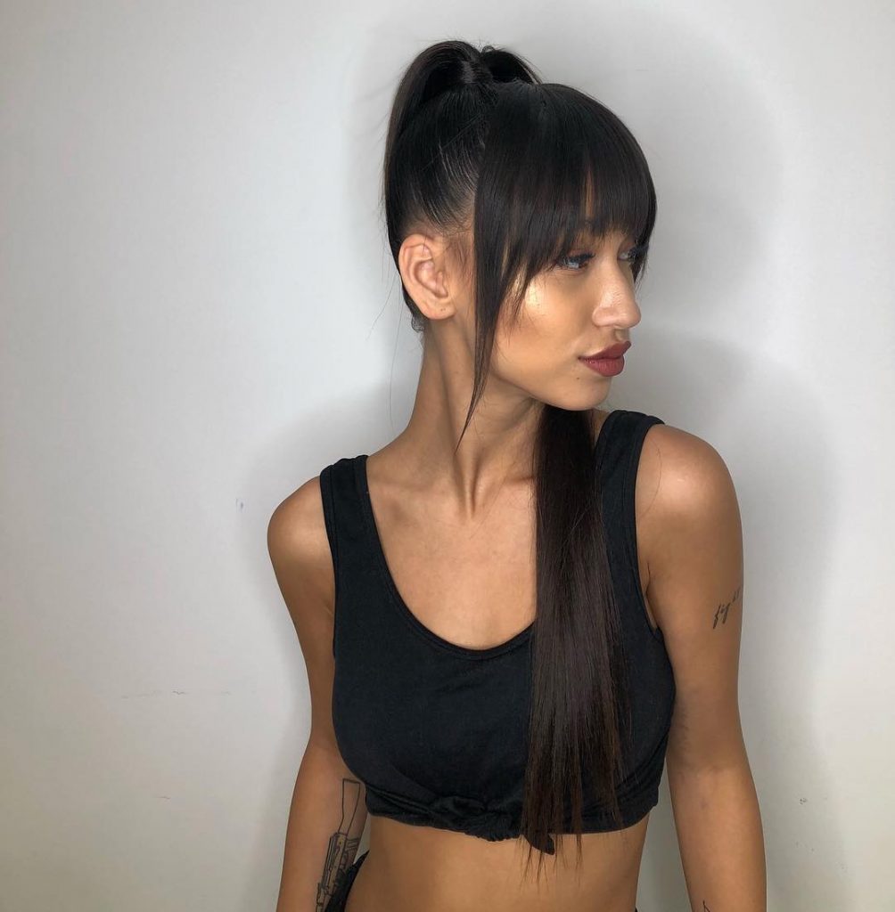 High-ponytail-with-straight-bangs