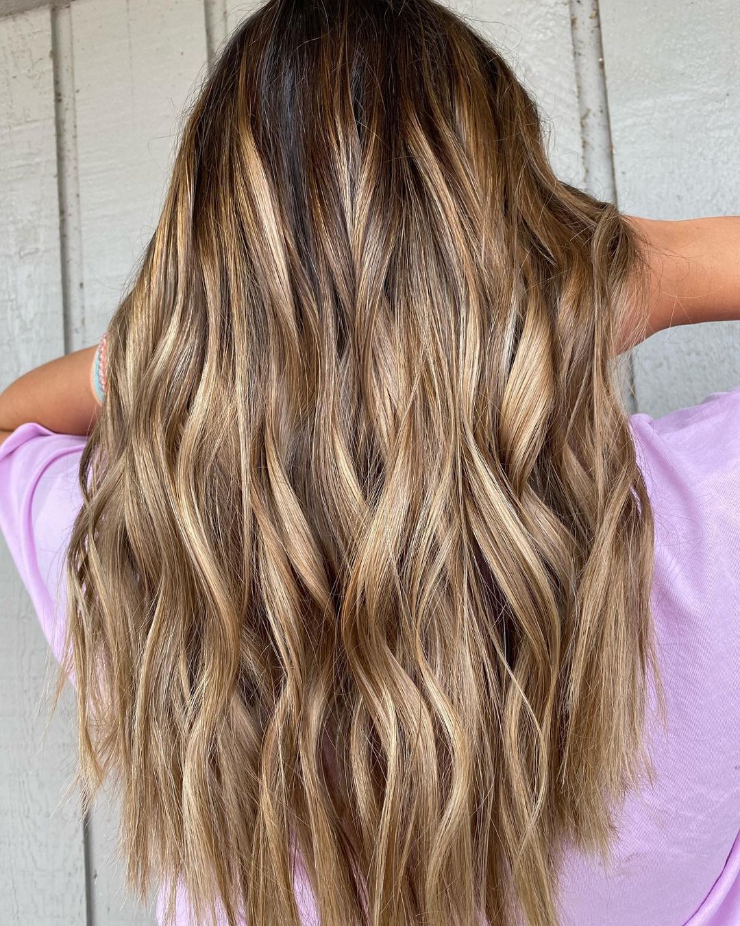 Honey Balayage for Brown Hair