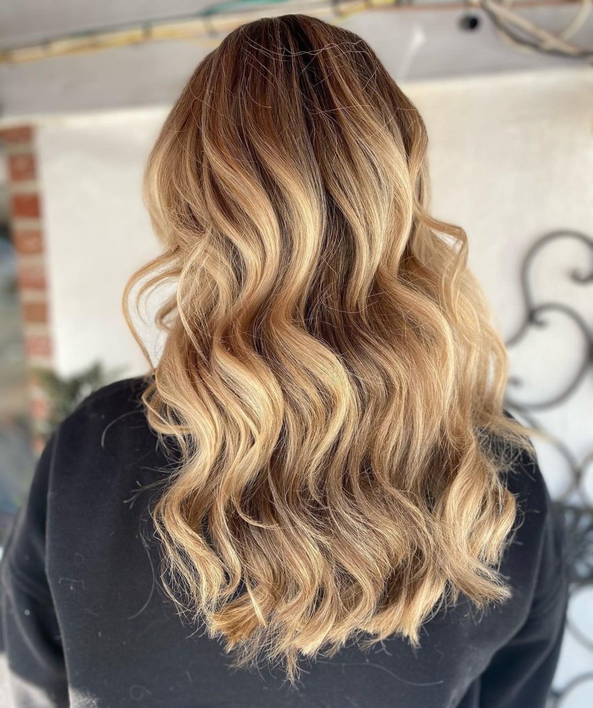 Honey Blonde Balayage on Brown Locks