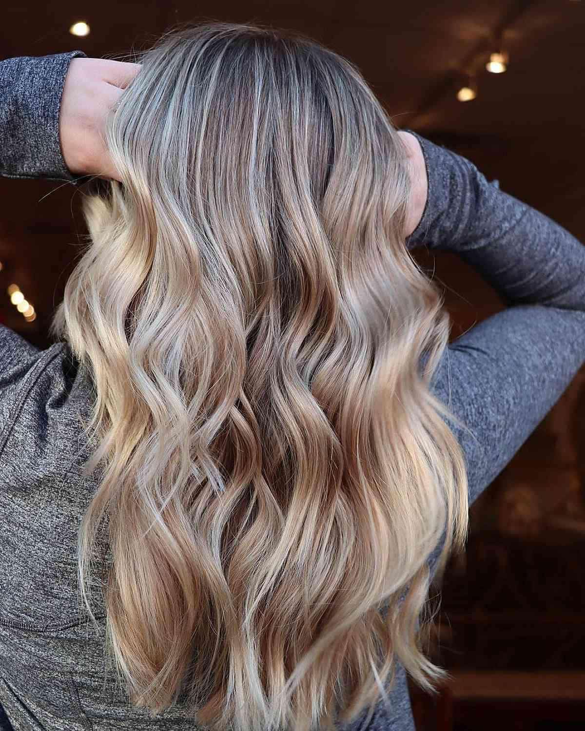 Honey Blonde with Platinum Highlights