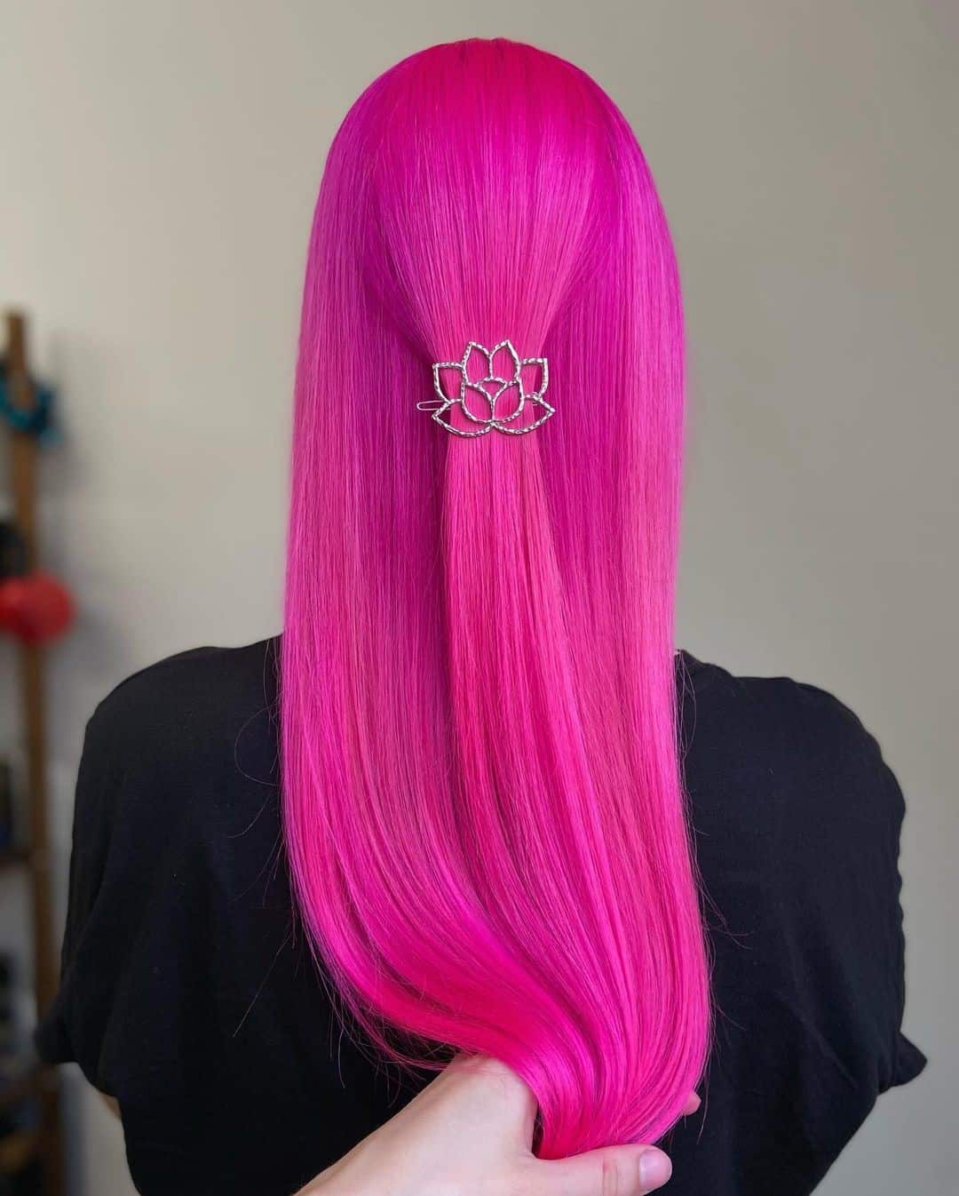 Hot Bright Pink Colored Hair