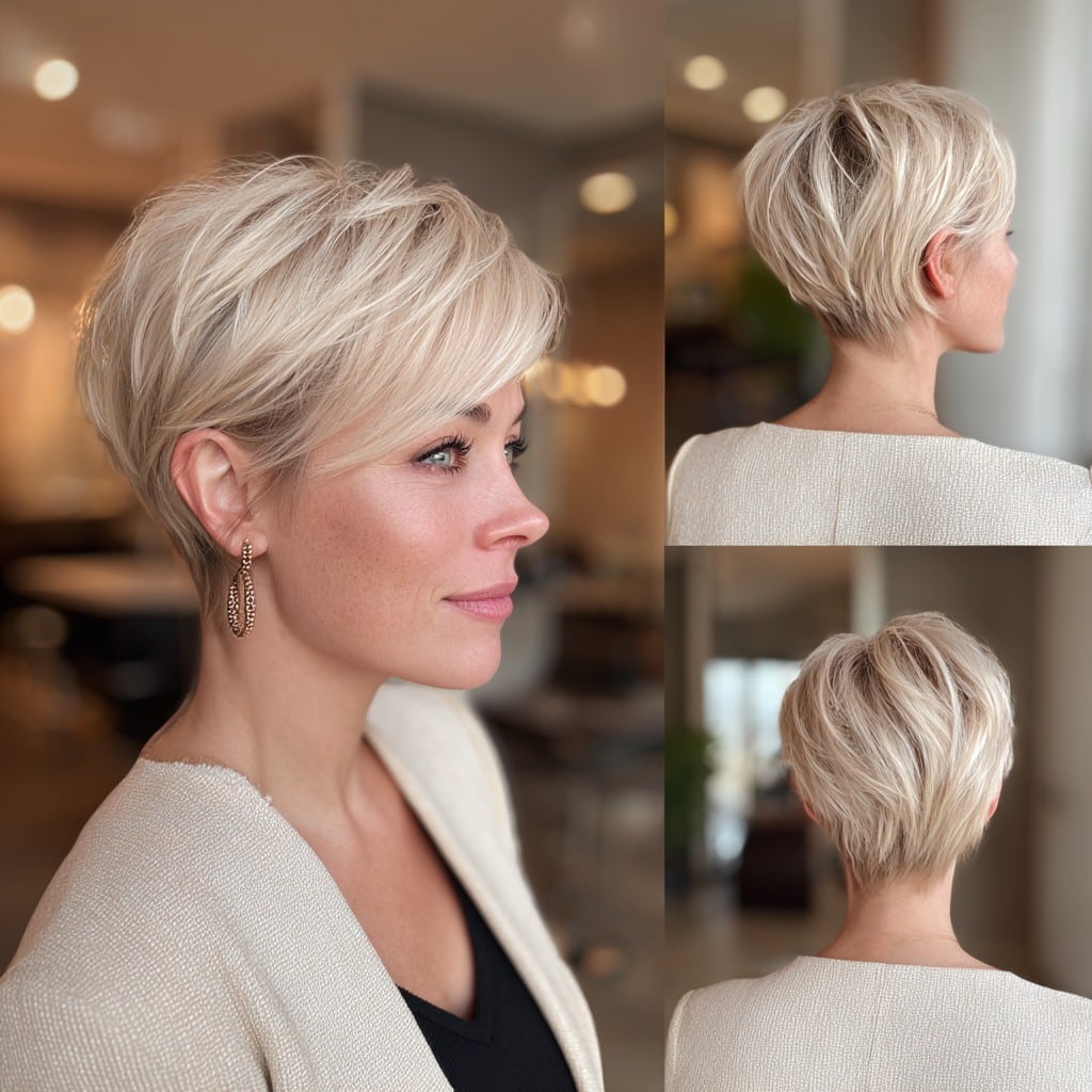 icy Blonde Pixie Hair