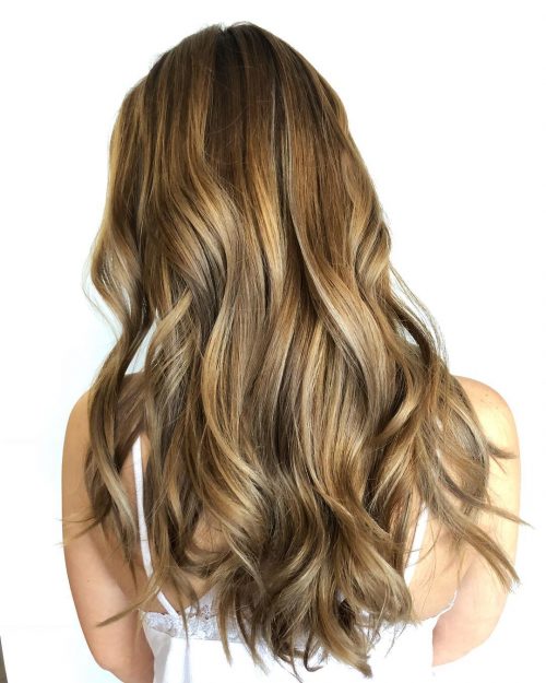 Inspiring Golden Brown Highlights on Light Brown Hair