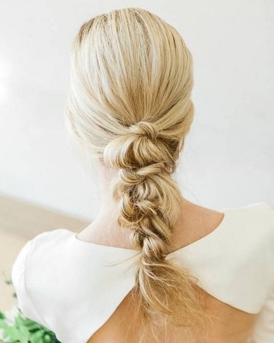 Knotted Braid Wedding Hairstyles for Long Hair