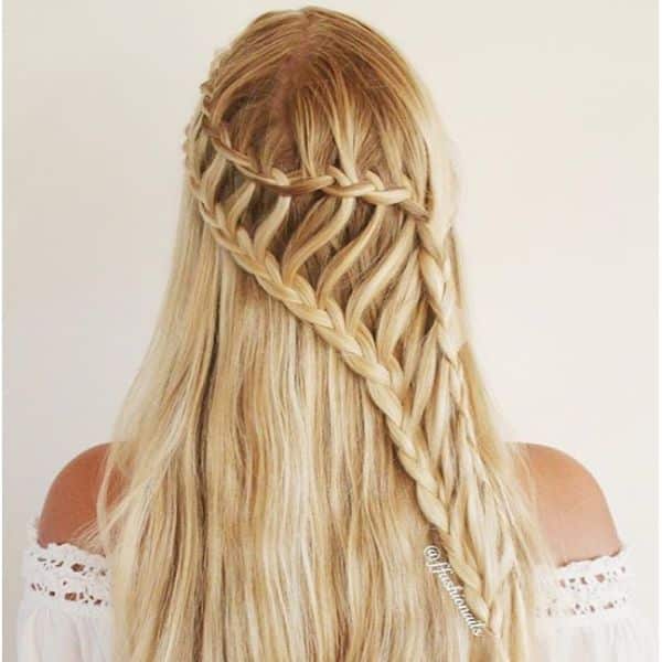 Ladder Braid Hairstyle for Long Hair