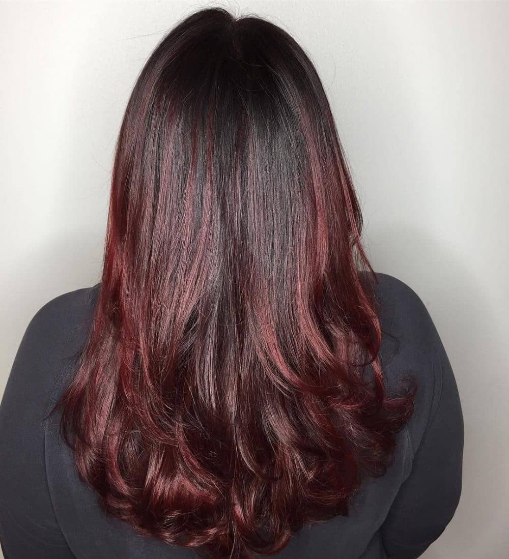 Light Black Cherry Balayage