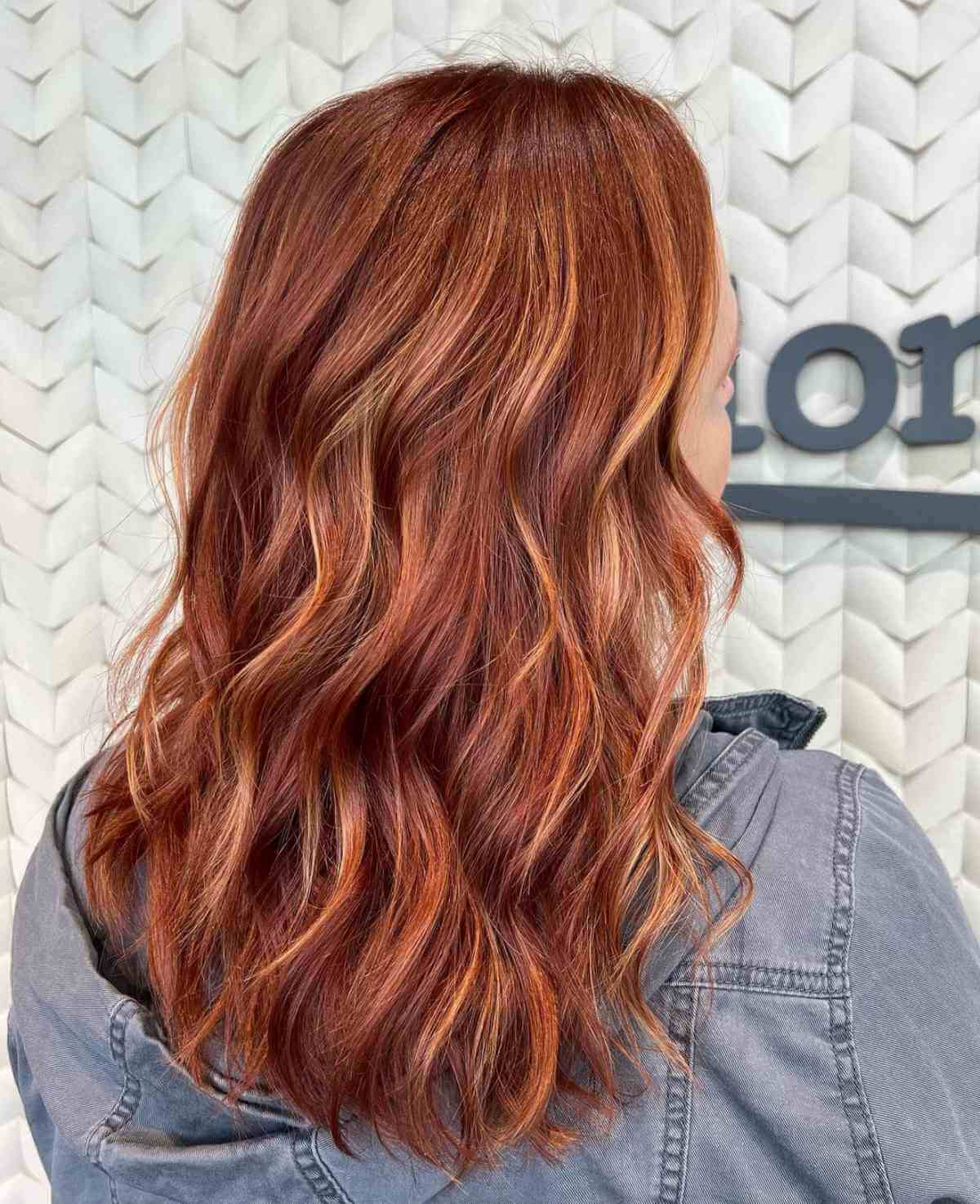 Light Red Strawberry Balayage