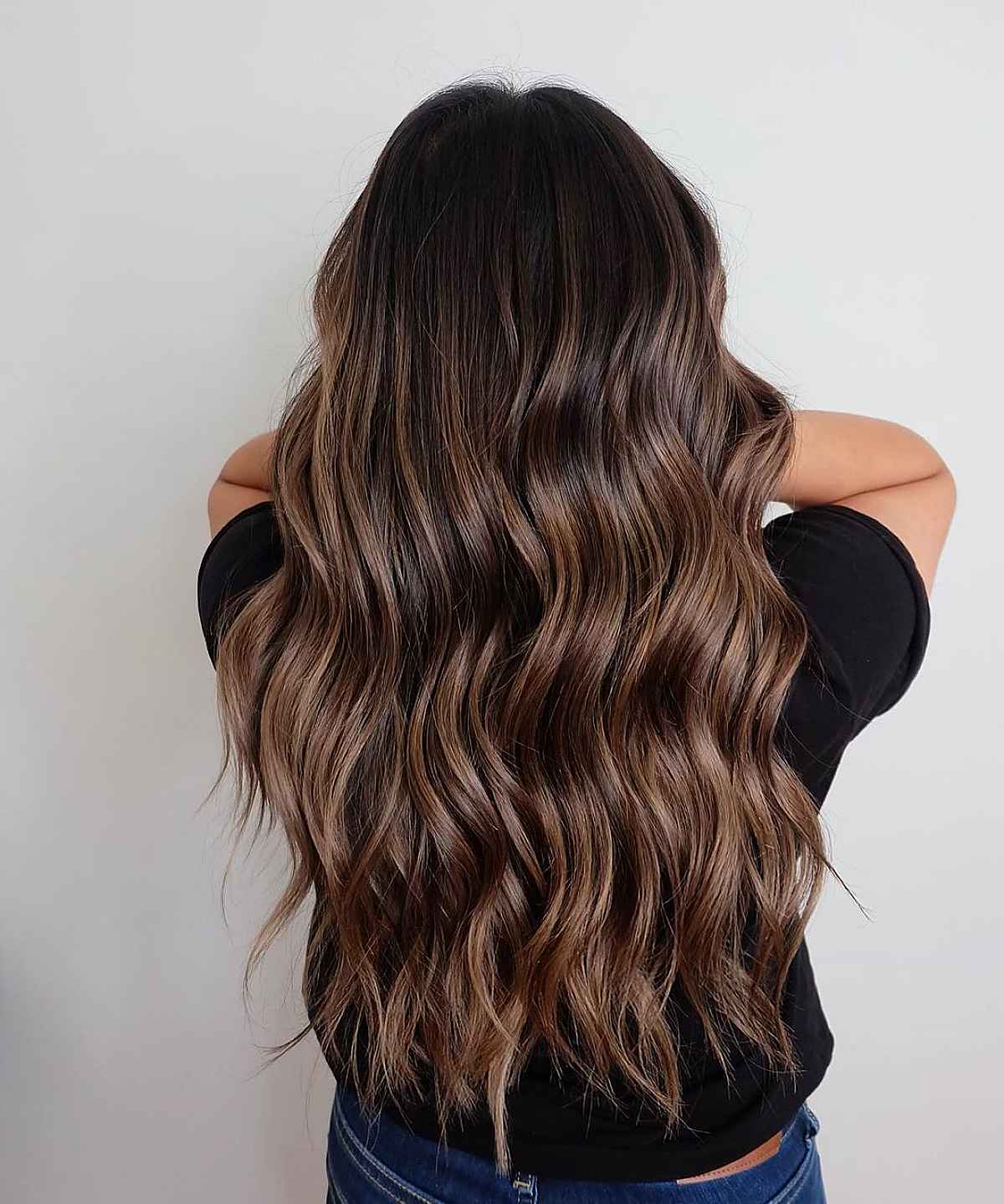 long dark brunette hair color