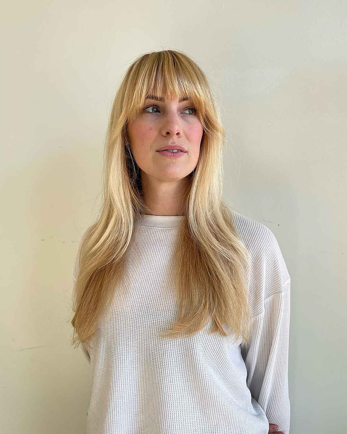 Long Layered Bangs on Long Hair