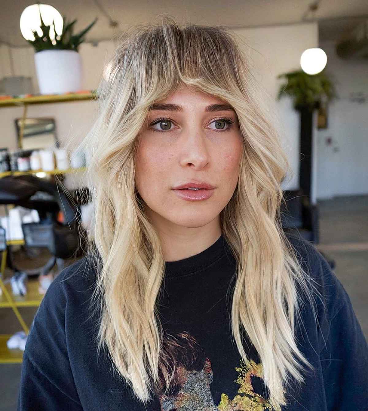 long layers on blonde hair