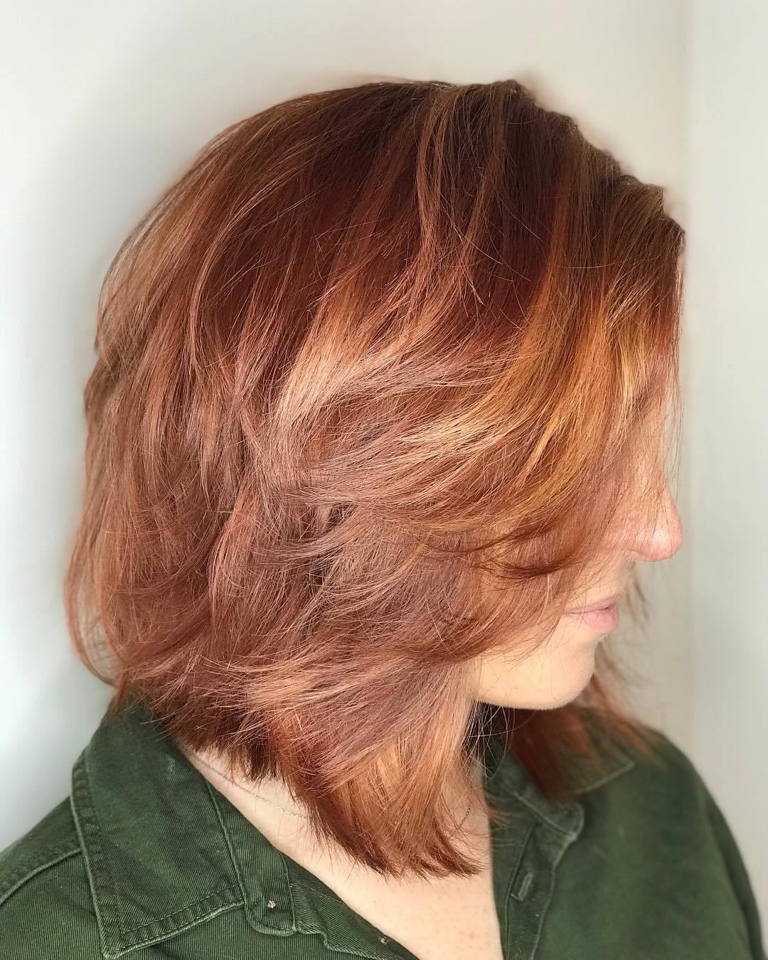 Long Messy Bob with Choppy Layers for Mid-Length Hair