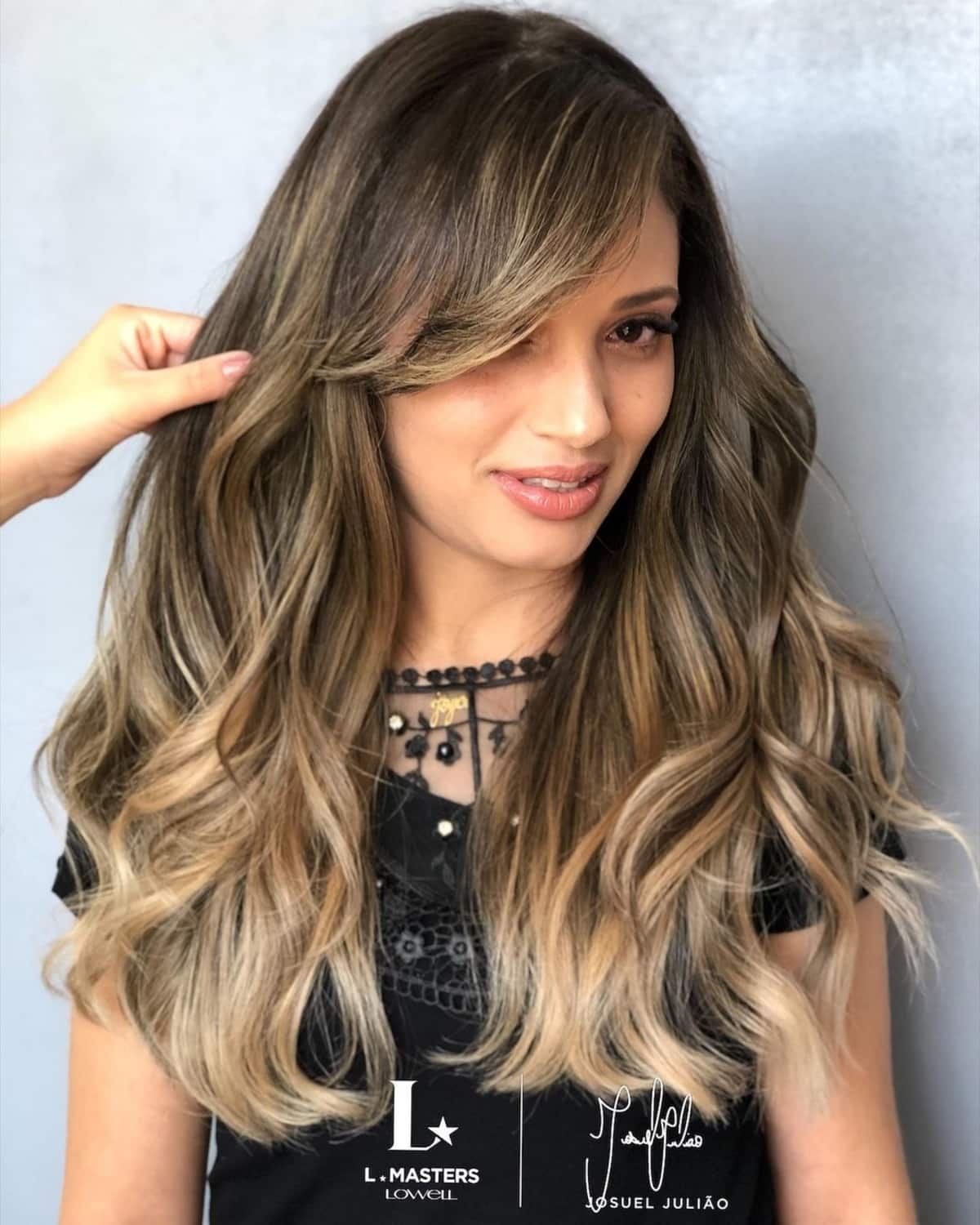 Long ombre hair with highlights