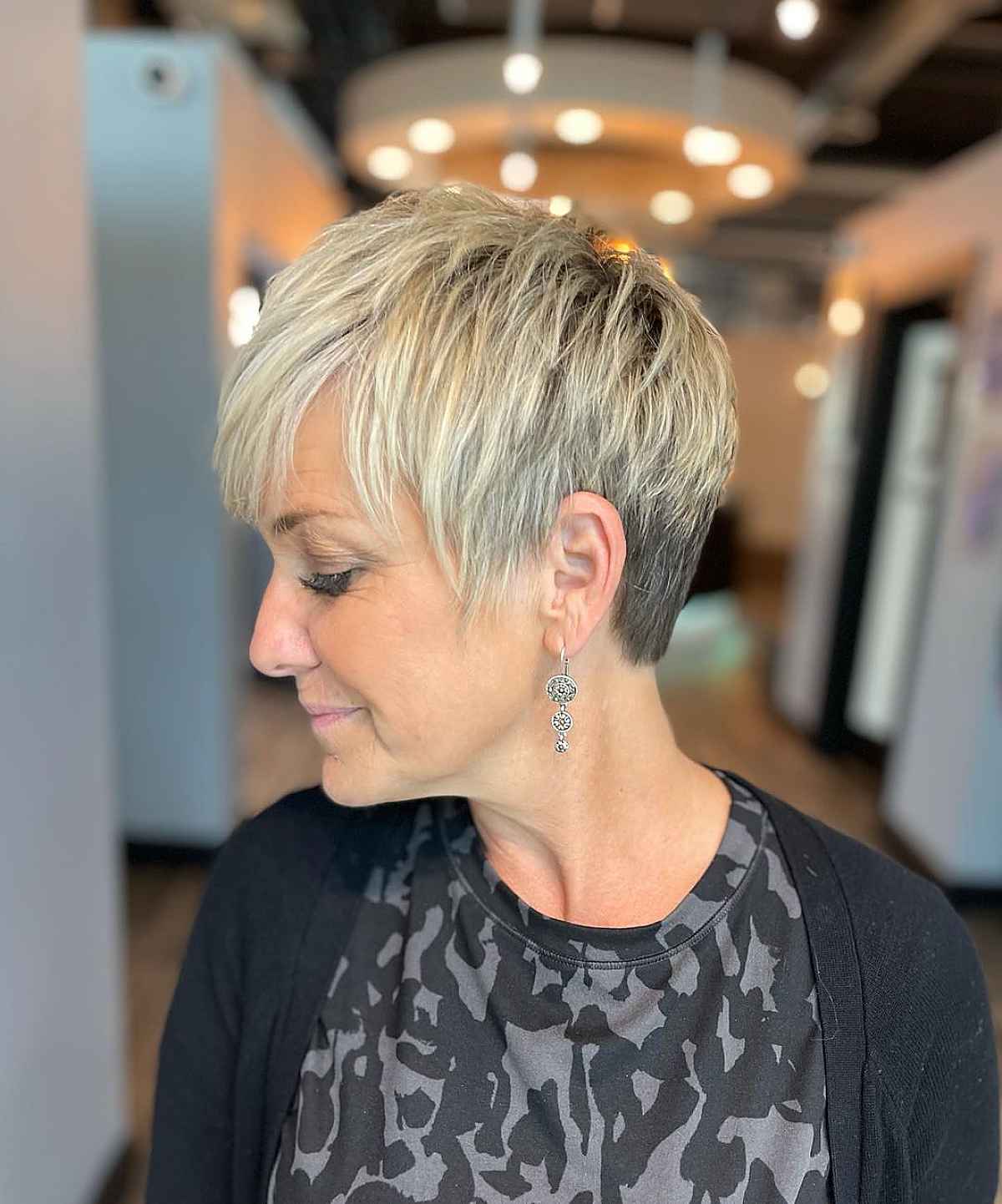 long pixie cut with bangs haircut