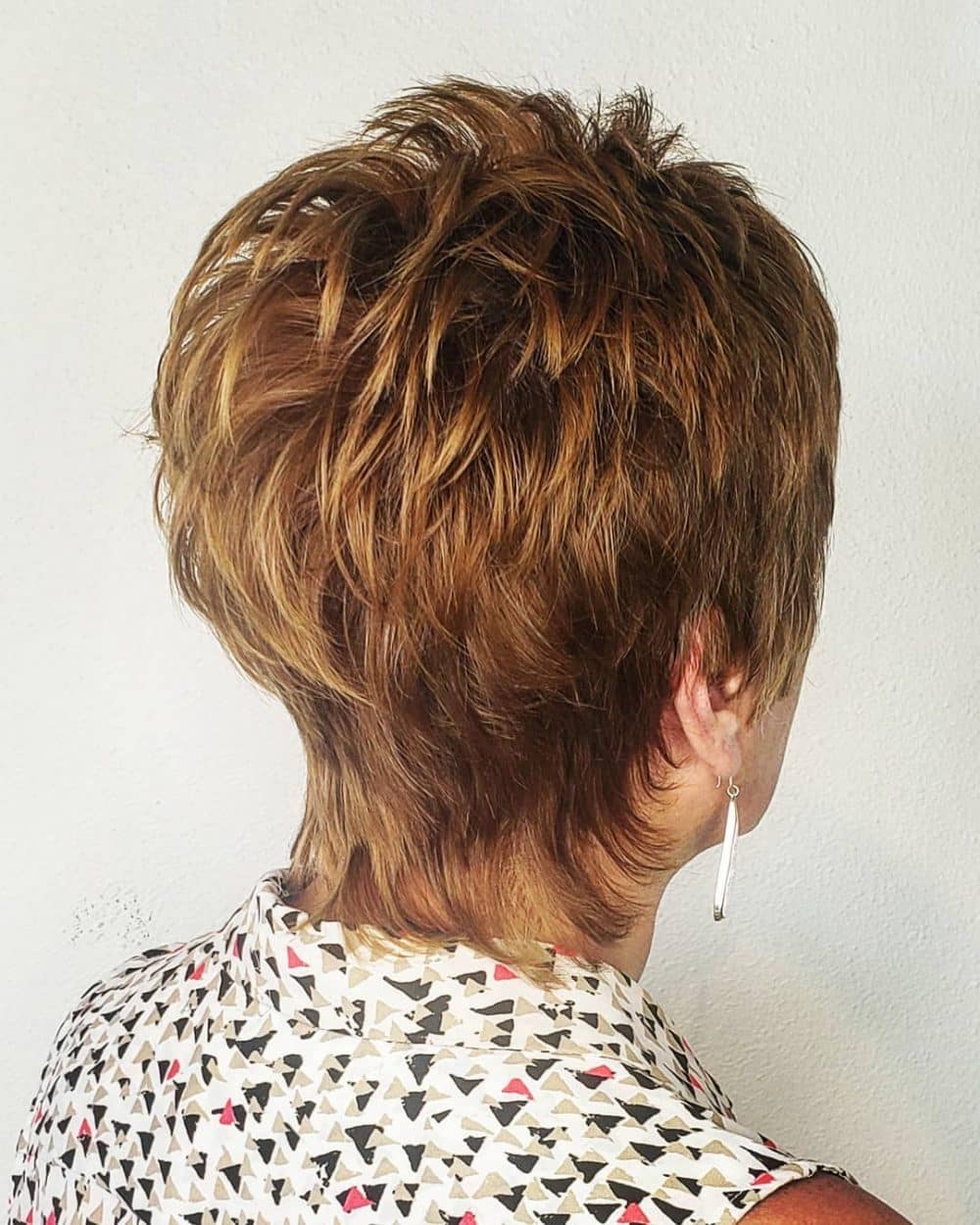 Long shaggy pixie cut