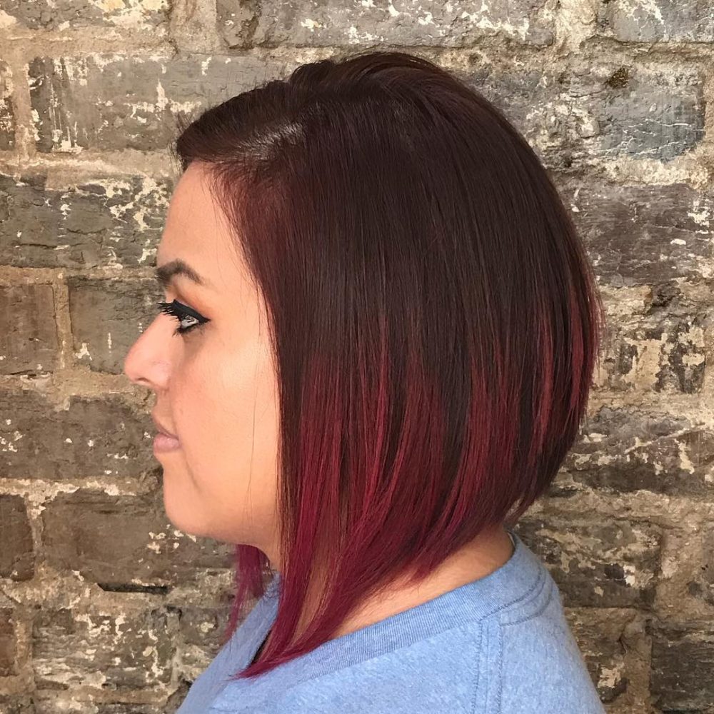 Lovely Short Stacked Bob for Round Face Shapes