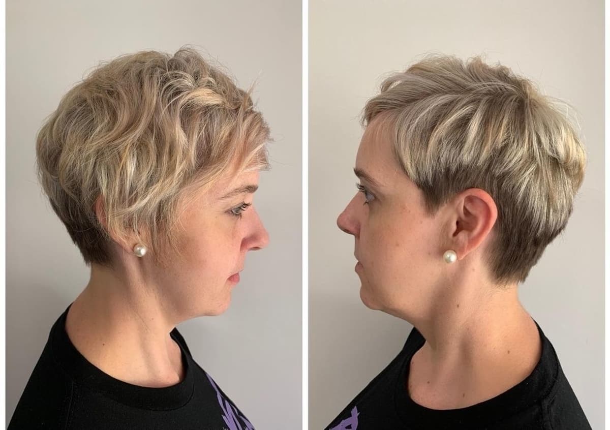 Low-maintenance asymmetrical pixie