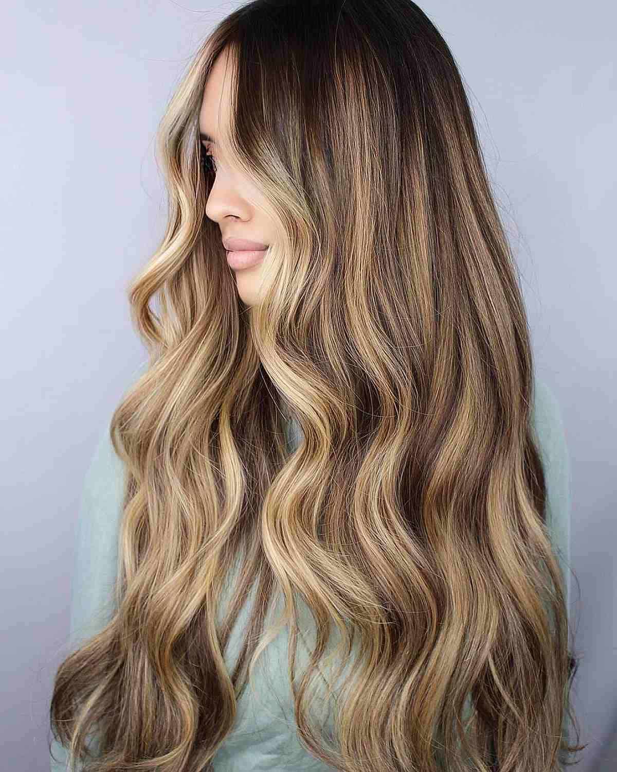 Low-Maintenance Dark Honey Blonde Highlights