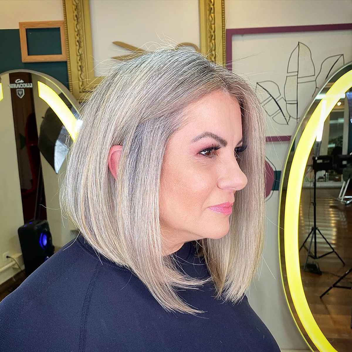 Low-Maintenance Long Bob for Women Over 60