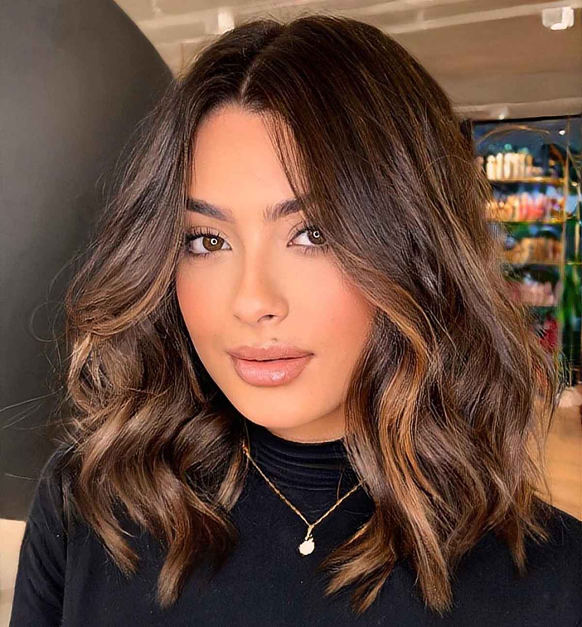 Low-Maintenance Medium-Length Hairstyle