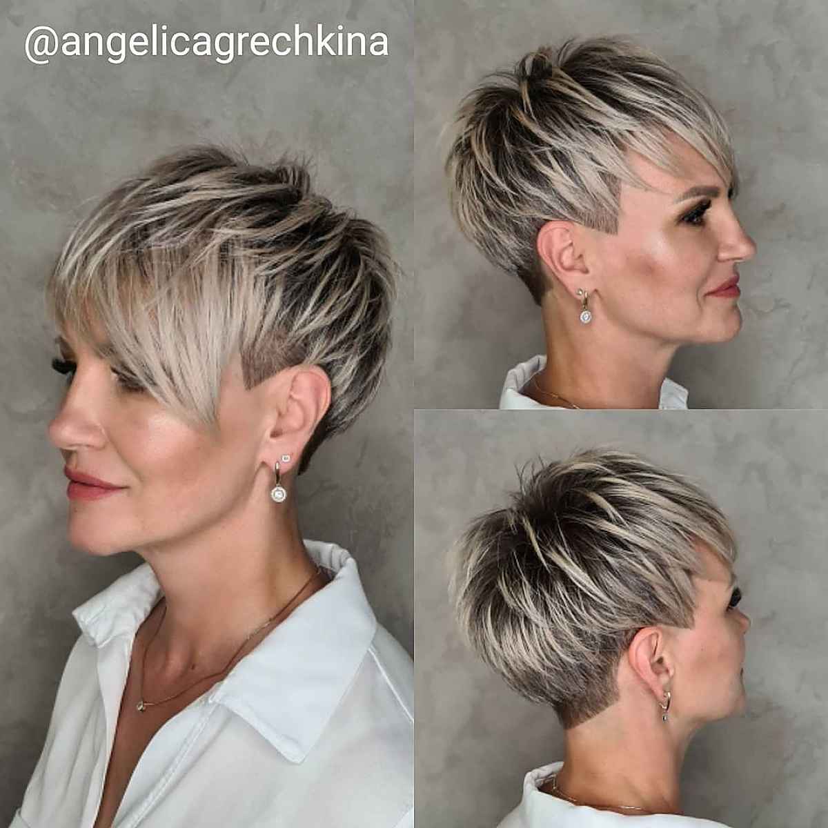 Low-Maintenance Pixie with Blonde Ombre