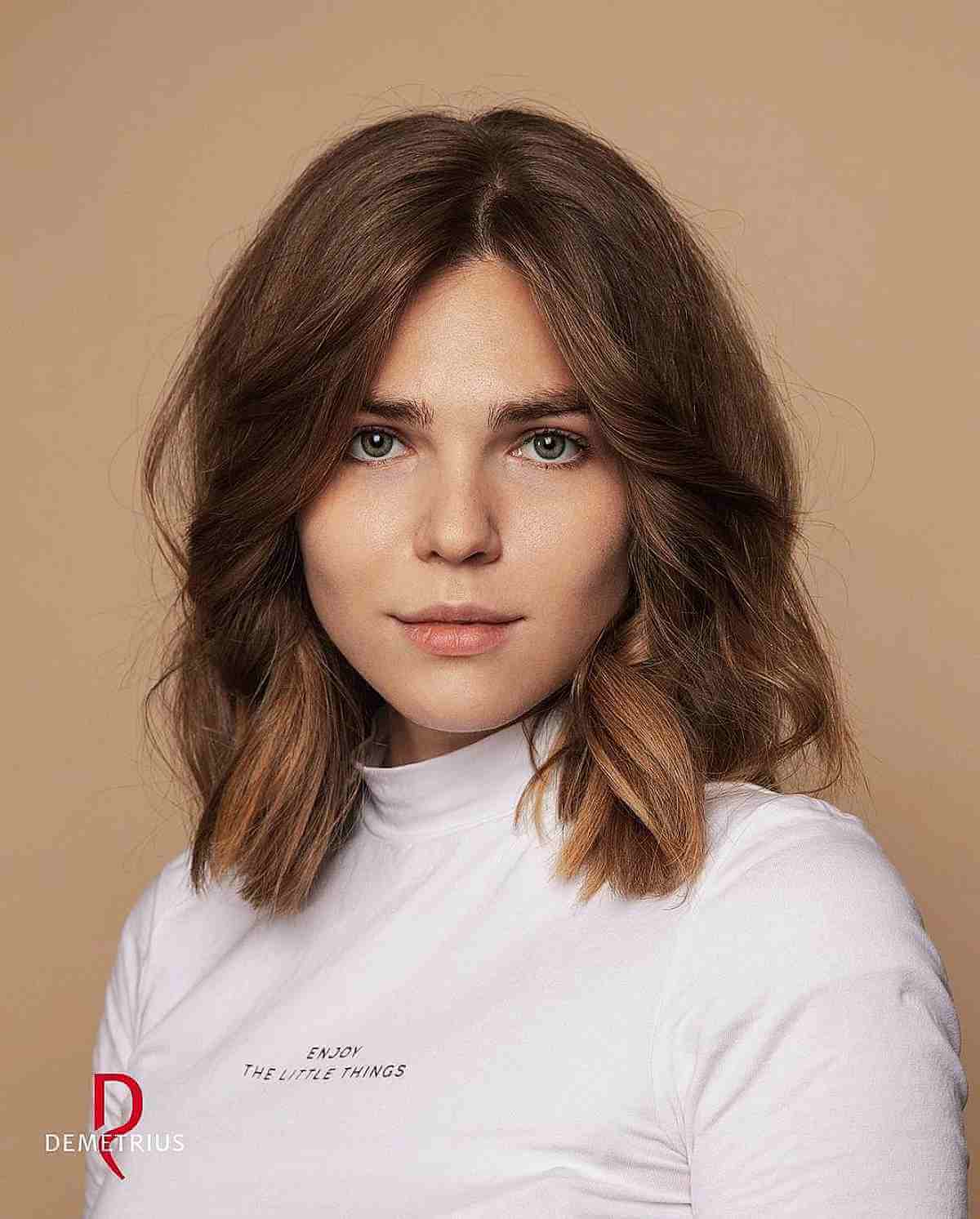 Medium-Length Blunt Bob Cut for Thick Hair