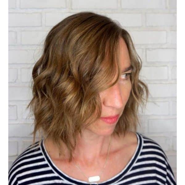 Medium Long Bob With Beach Waves