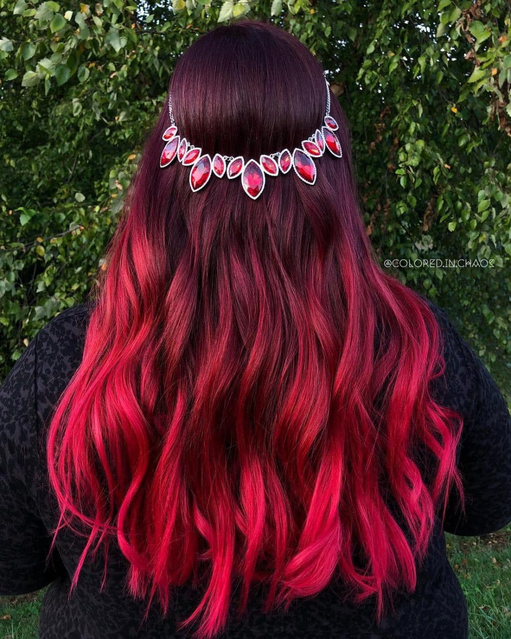 Medium to Dark Red Ombre