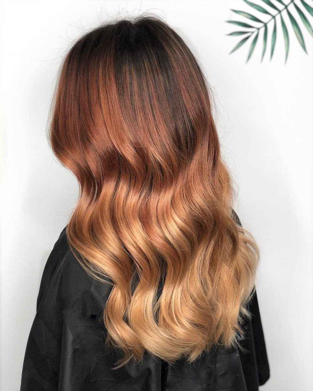 Melted Auburn Waves hairstyle