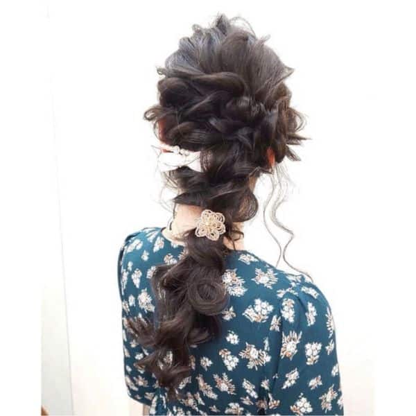 Mermaid Style Messy Braid for Brides