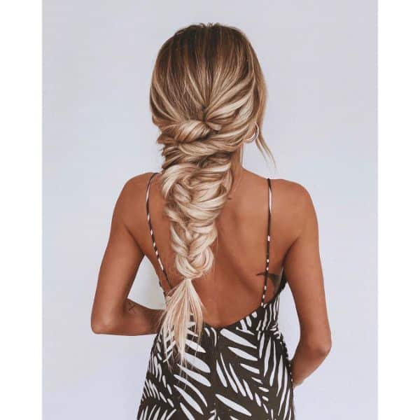 Mermaid Tail Braided Hairstyles for Long Hair