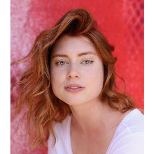 Messy Beach Waves With Side-swept Top For Red Hair